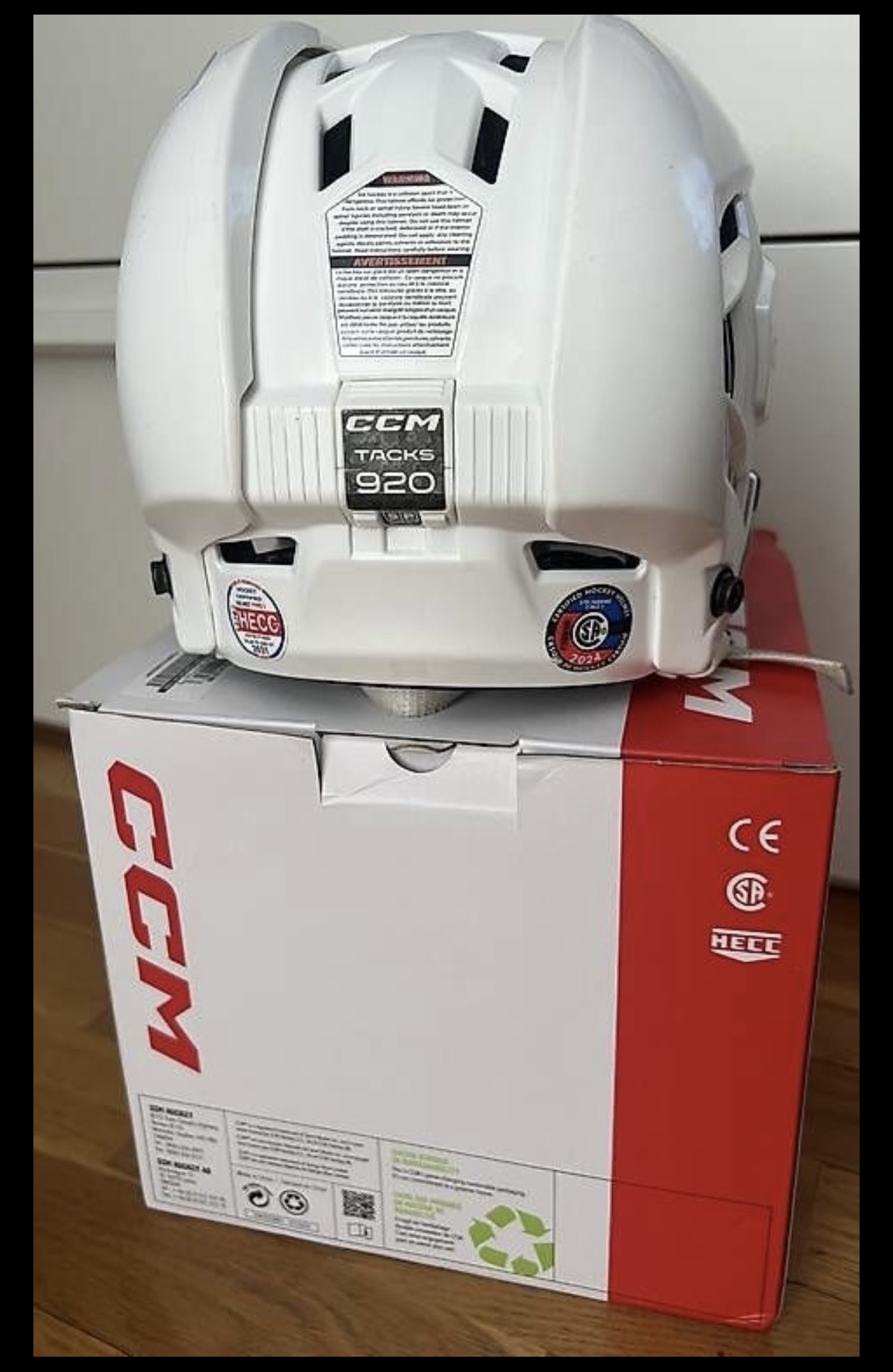 CCM TACKS 920 Helmet without cage S White