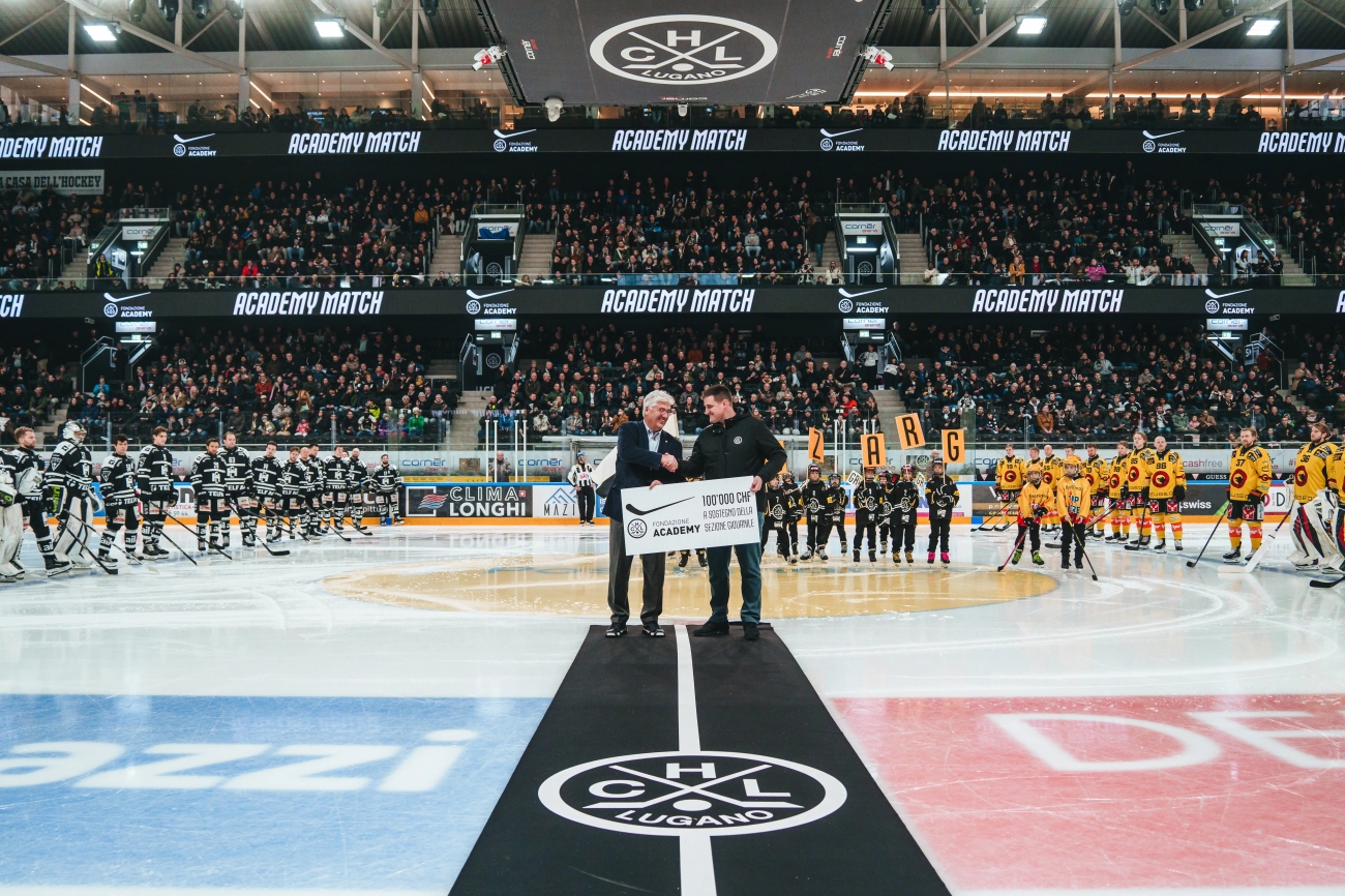 Die Stiftung HC Lugano Academy spendet 100’000 Franken für den Nachwuchs